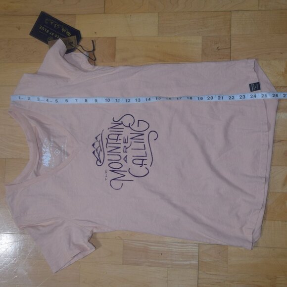 New! United By Blue Women's sz L Tee The Mountains Are Calling - Blush - Picture 6 of 7